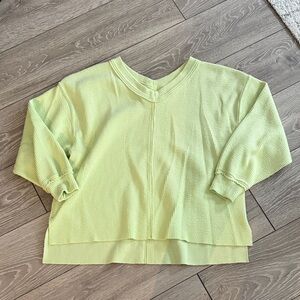 Aerie Light Green/Yellow Knit Sweater